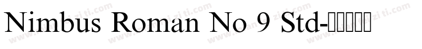 Nimbus Roman No 9 Std字体转换